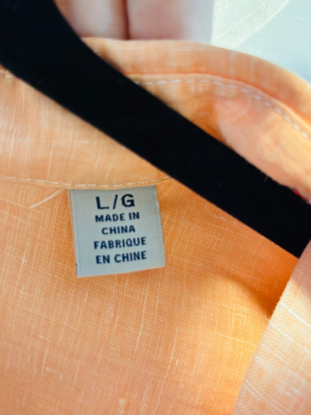 Tommy Bahama Men's Peach Linen Button Up Shirt L Long Sleeve Island Casual - Picture 9 of 10
